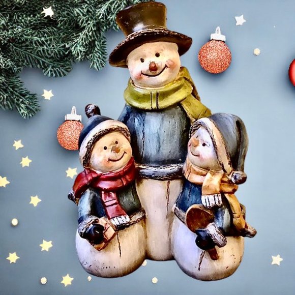 Snowman Figurine Christmas Decor 7"